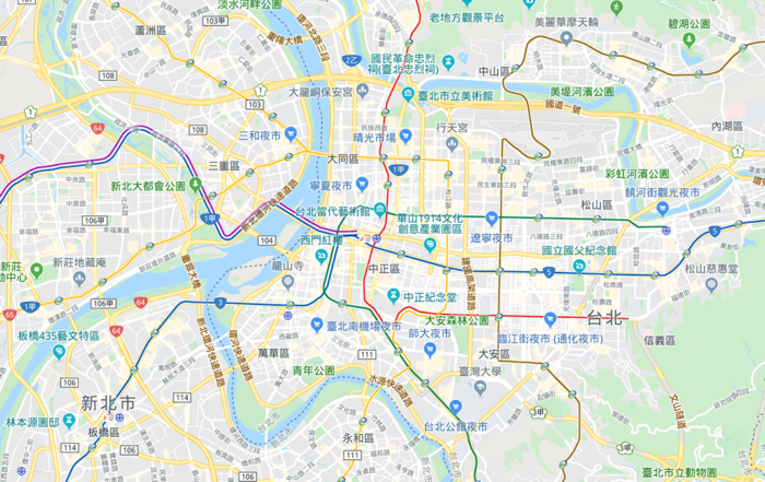 2020 Taipei Tourist Map